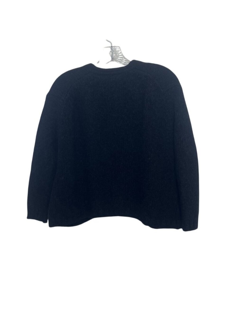 Vince Open Front Cardigan Sweater Wool Blend XS Black Cropped Pockets - Picture 4 of 10